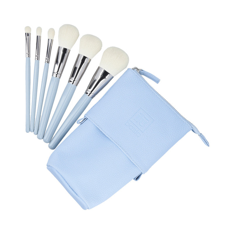 ilū basic Zestaw 6 pędzli do makijażu + etui, Niebieski #2