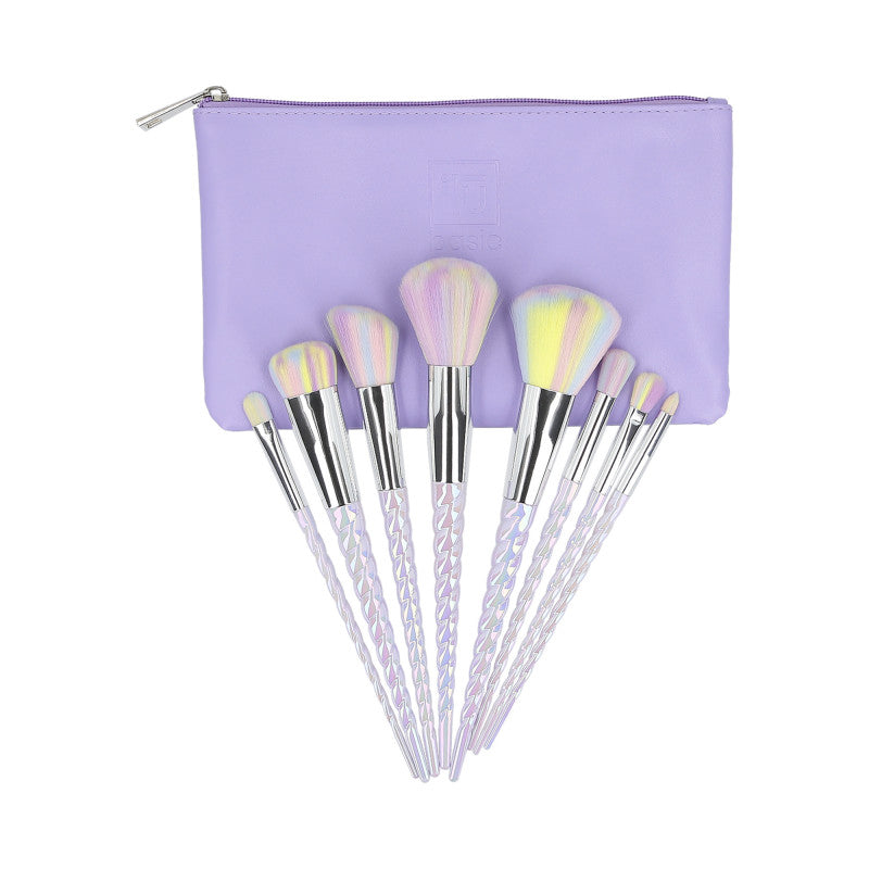 ilū basic Set de 8 pinceaux à maquillage + pochette, Licorne #3
