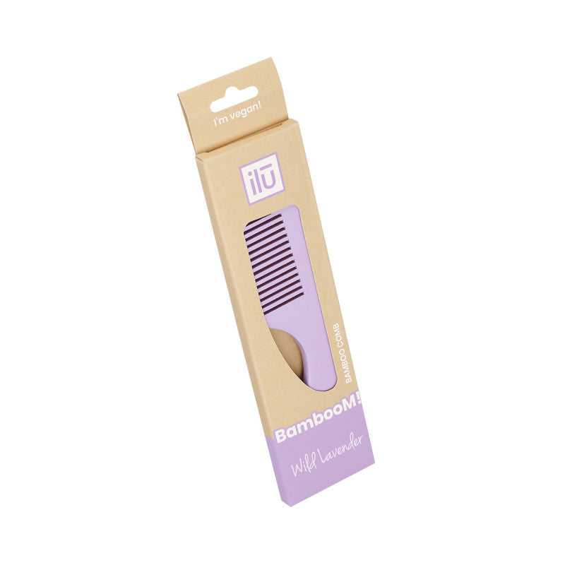 ilū BambooM! Pettine in Bambù – Wild Lavender #2