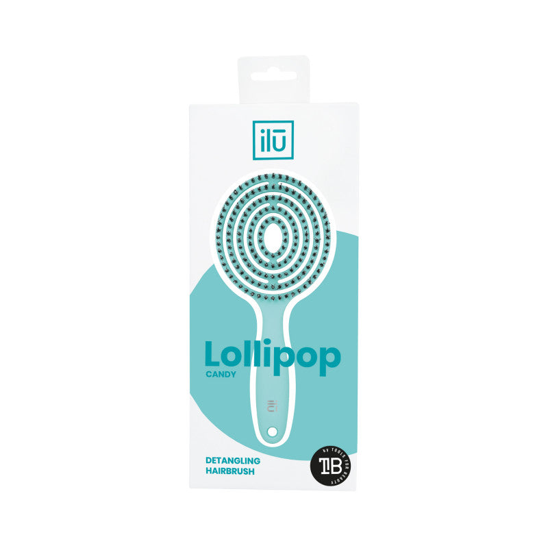ilū Lollipop Candy Spazzola per Capelli Lollipop Candy, Turchese