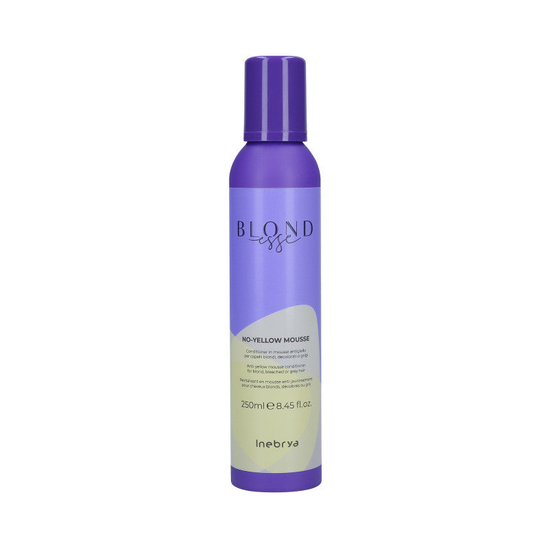 INEBRYA BLONDESSE NO YELLOW MOUSSE Pěnový kondicionér pro blond vlasy proti žlutým odleskům 250 ml