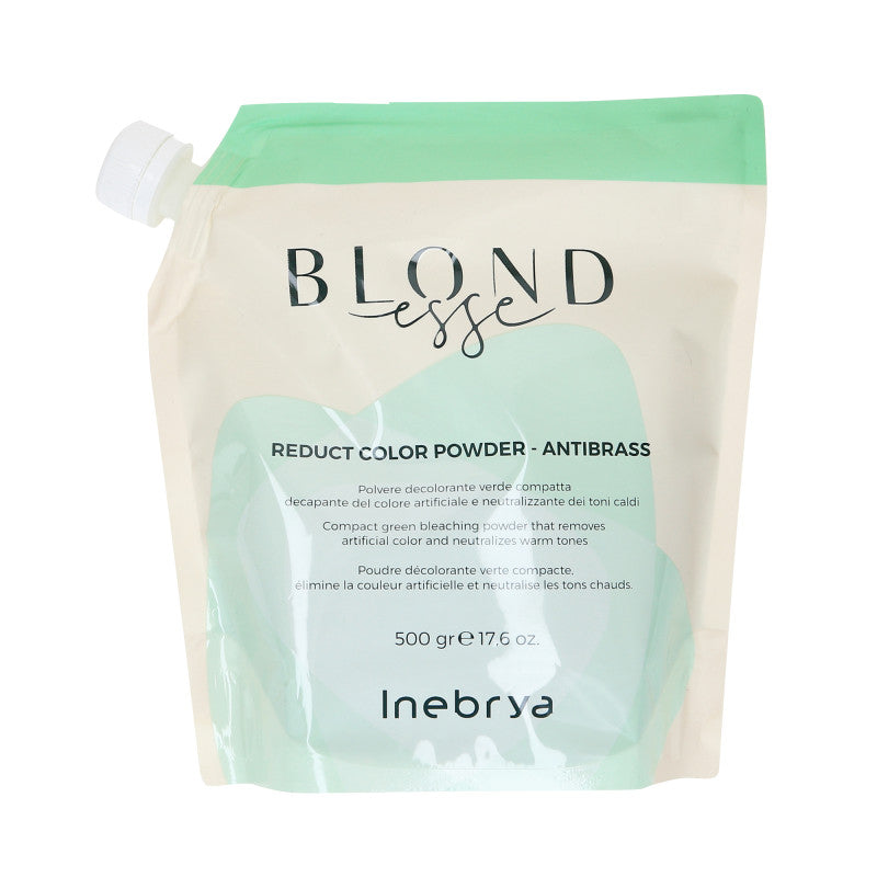 INEBRYA BLONDESSE REDUCT COLOR POWDER ANTIBRASS 5 TONES Práškový rozjasňovač redukující teplé tóny 500g
