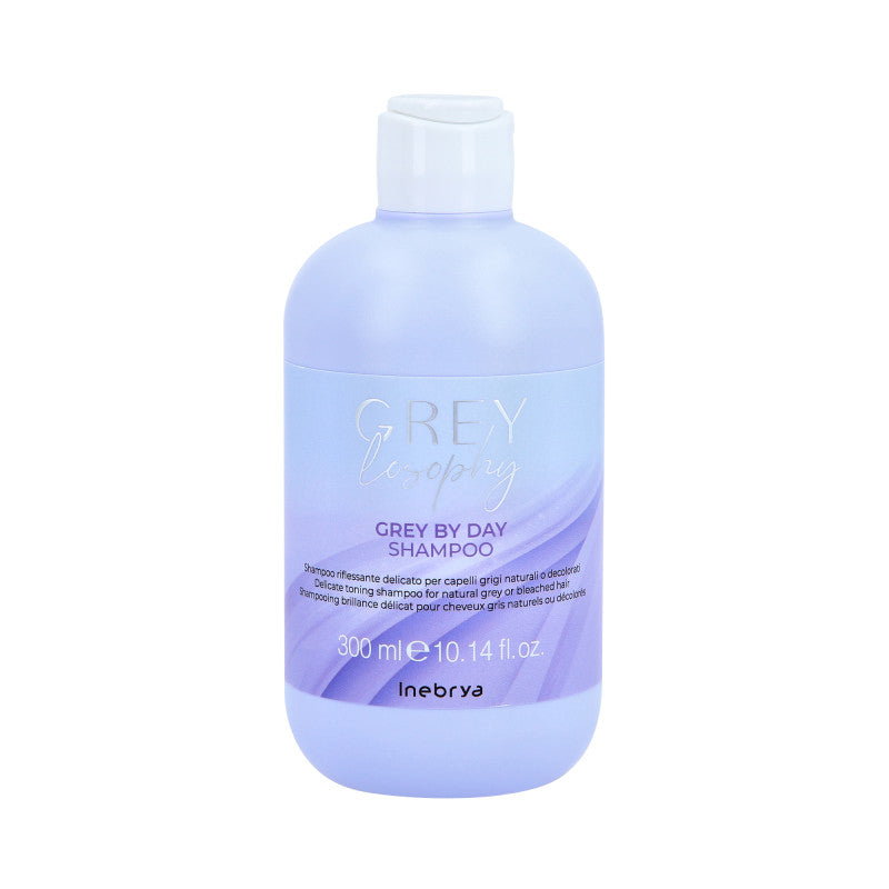 INEBRYA GREYLOSOPHY GREY BY DAY Delikatnie myjący szampon do włosów siwych i rozjaśnianych 300 ml