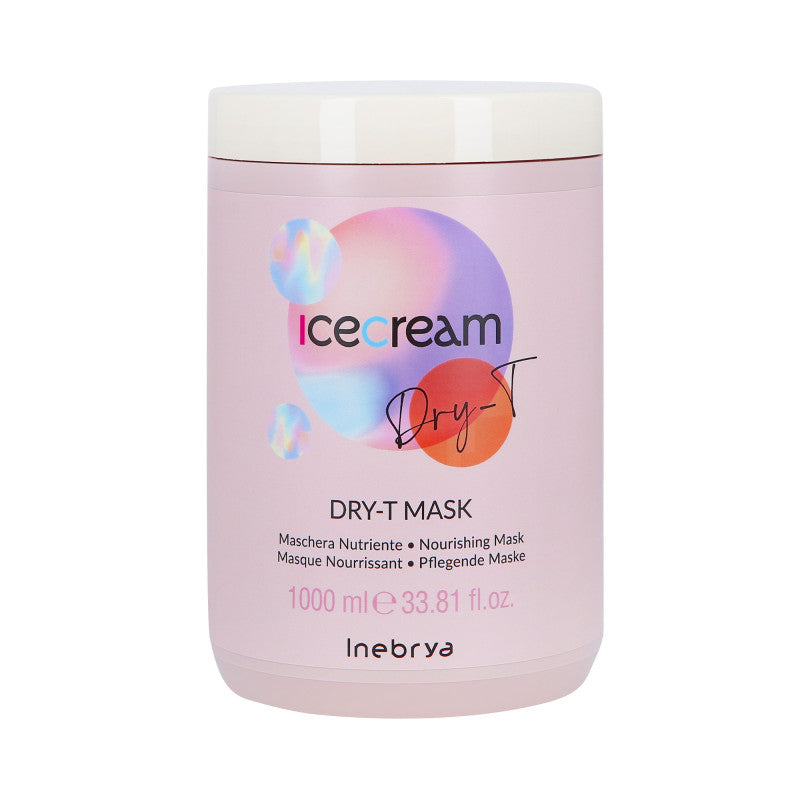 INEBRYA ICE CREAM DRY-T Odżywcza maska do włosów suchych i zniszczonych 1000 ml