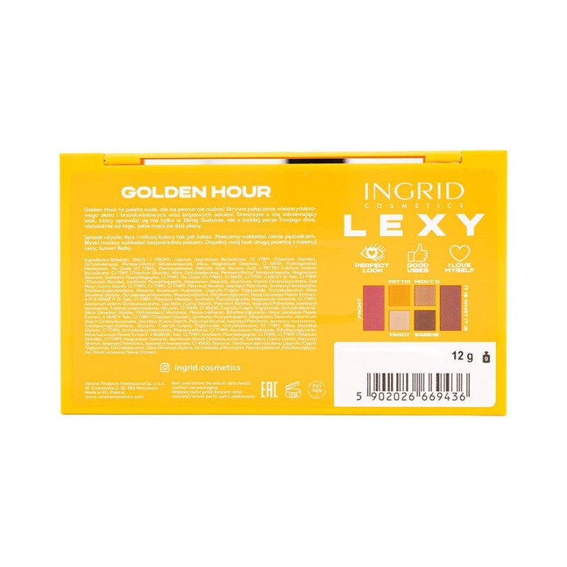 INGRID COSMETICS LEXY Paleta cieni, Golden Hour 12 g #2
