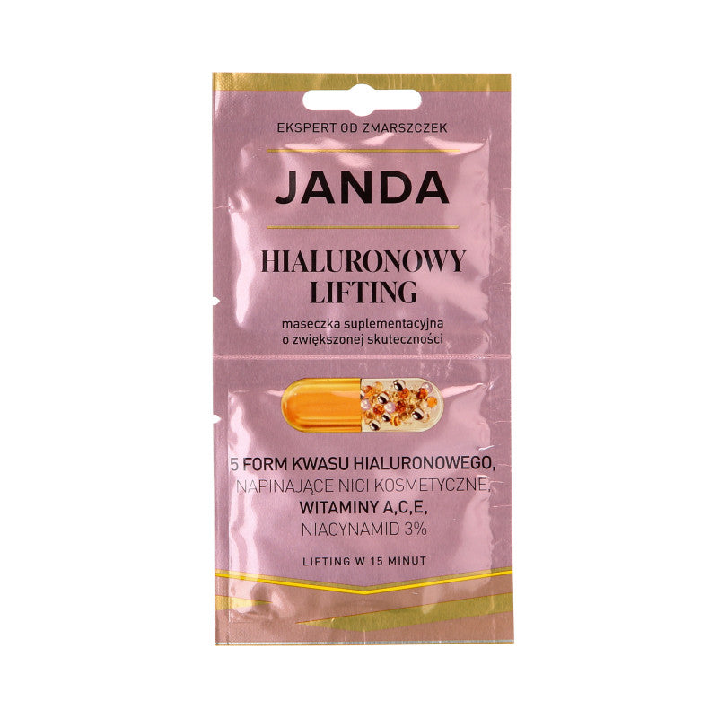 JANDA HYALURONIC LIFTING Straffende und straffende Gesichtsmaske 2 x 4 ml