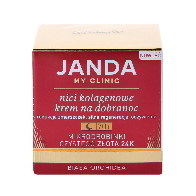 JANDA MY CLINIC 70+ Nici kolagenowe przeciwzmarszczkowy krem na dobranoc 50 ml
