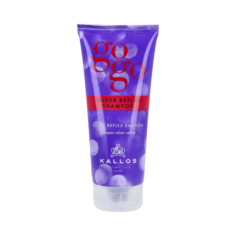 KALLOS GOGO SILVER Fioletowy szampon do włosów siwych i blond 200 ml