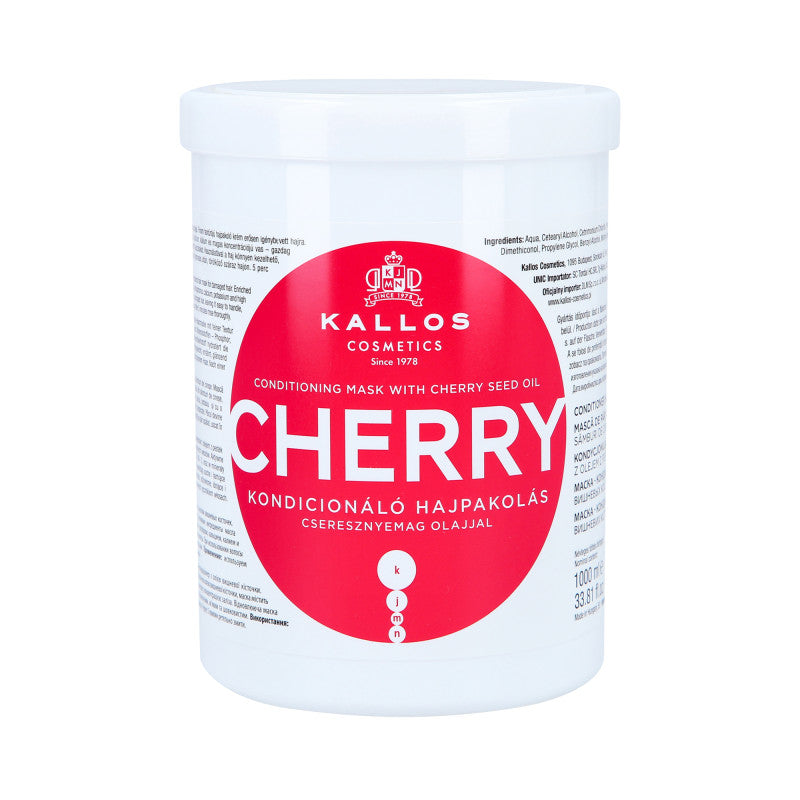 KALLOS KJMN Masque cerise pour cheveux abîmés 1000 ml