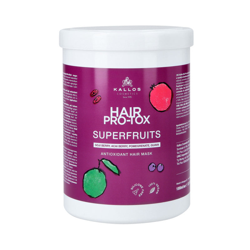 KALLOS KJMN PRO-TOX SUPERFRUITS Antioxidační maska na vlasy 1000 ml