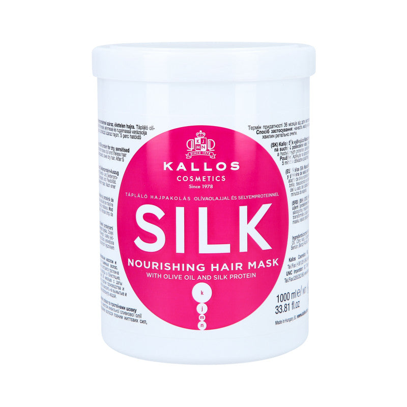 KALLOS KJMN Masque en soie pour cheveux ternes 1000 ml