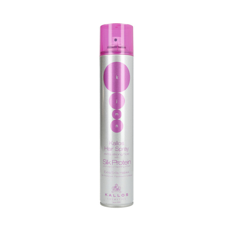 KALLOS KJMN Silk Protein Bardzo mocny lakier do włosów 500 ml