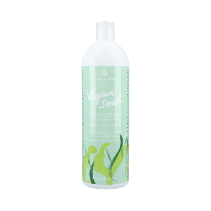 KALLOS VEGAN SOUL Shampoing hydratant pour cheveux secs 1000 ml