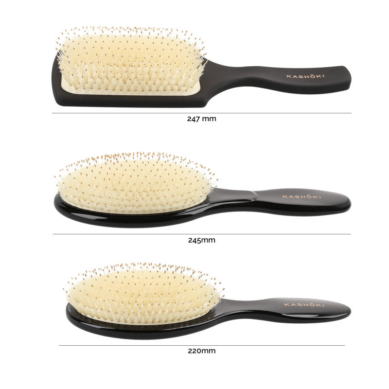 KASHŌKI Smooth White Detangler Sada 3 štětců s bílými kančími štětinami #3