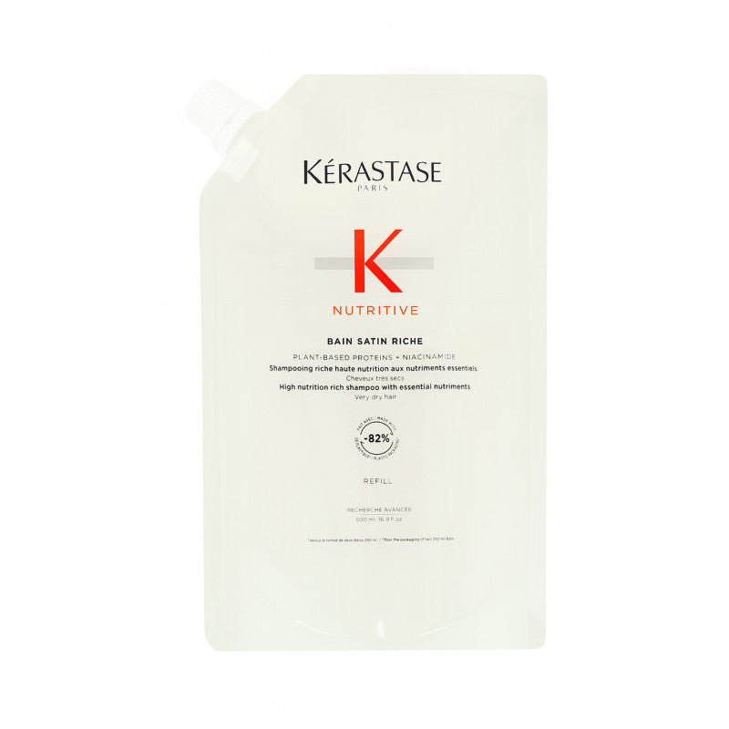KÉRASTASE NUTRITIVE BAIN SATIN RICHE REFILL Wzbogacona kąpiel odżywcza do włosów bardzo suchych, normalnych i grubych 500 ml