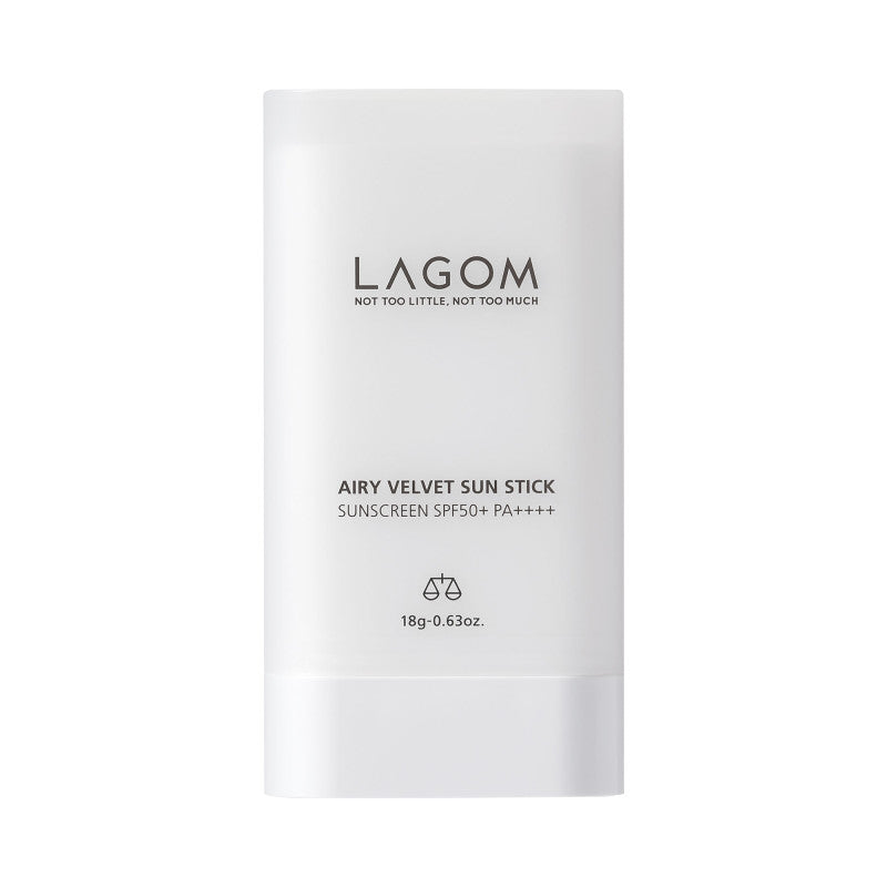 LAGOM AIRY VELVET SUN STICK SPF50+, PA+++ Stick solaire velours pour le visage et le corps 18g