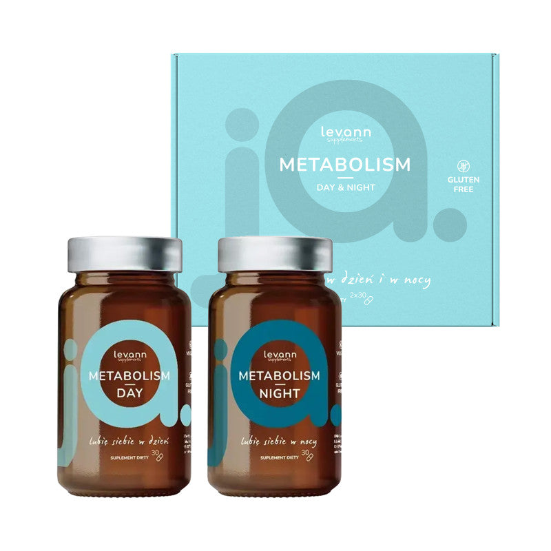 LEVANN „ jA “ SUPPLEMENTS METABOLISM DAY&NIGHT Nahrungsergänzungsmittel zur Unterstützung des Stoffwechsels 2x30 Kapseln