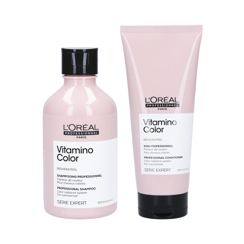 L’OREAL PROFESSIONNEL VITAMINO COLOR Zestaw do włosów farbowanych Szampon 300 ml +  Odżywka 200 ml