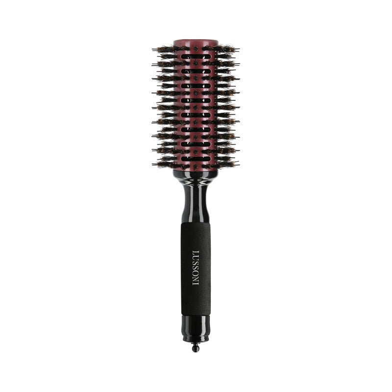 LUSSONI Natural Style Rund Holz Styling Haarbürste, Ø 38 mm