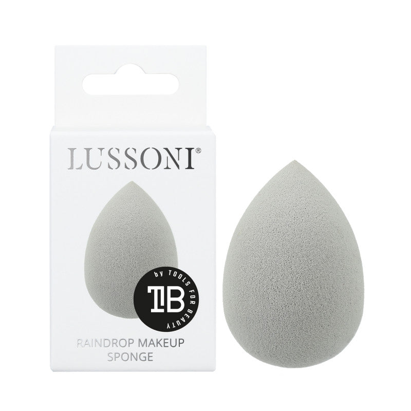 LUSSONI houbička na make-up, dešťová kapka, šedá