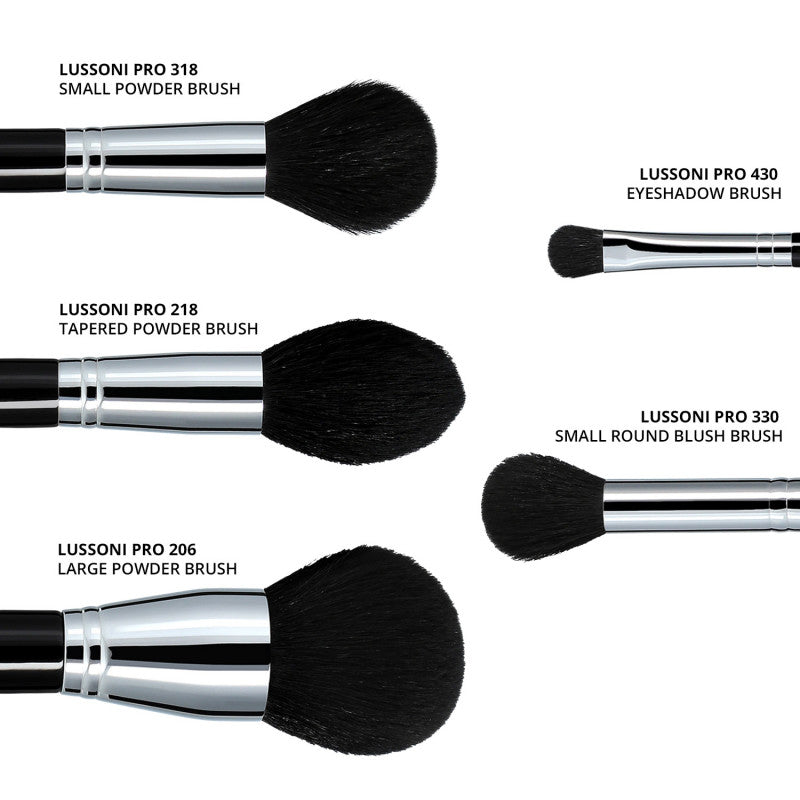 LUSSONI Makeup Essentials - Zestaw 5 profesjonalnych pędzli do makijażu #2