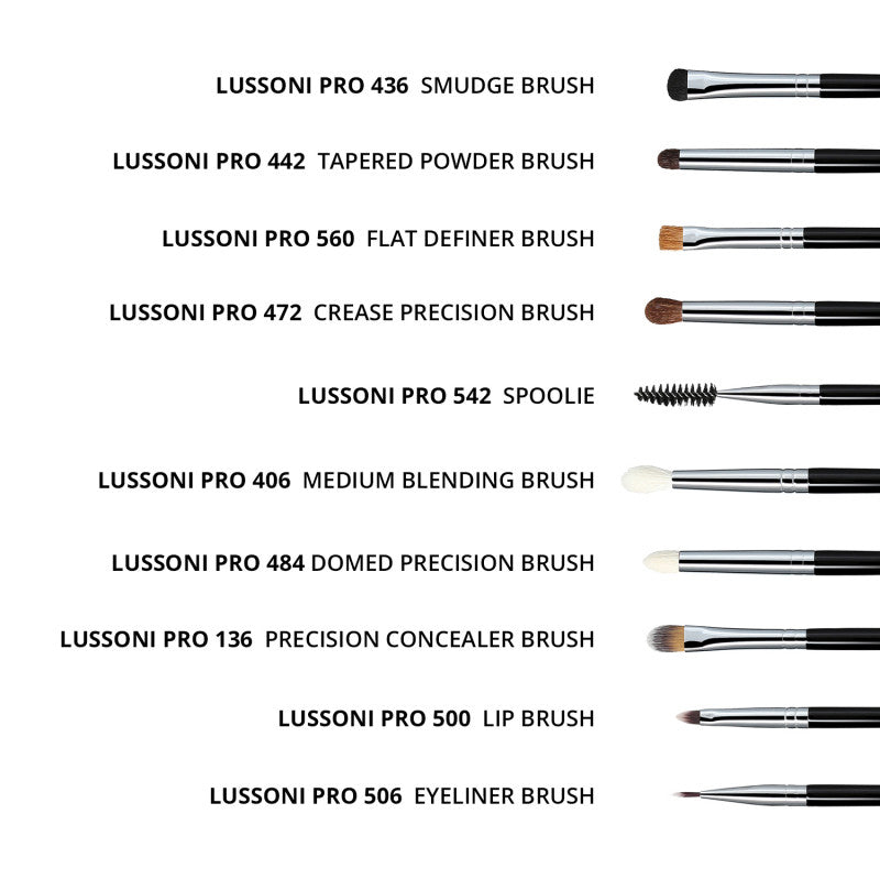LUSSONI Master Kit Zestaw 15 profesjonalnych pędzli do makijażu z pasem charakteryzatorskim #2