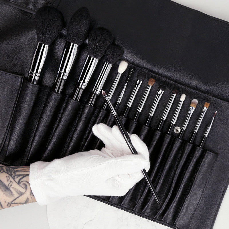 LUSSONI Master Kit Zestaw 15 profesjonalnych pędzli do makijażu z pasem charakteryzatorskim #4