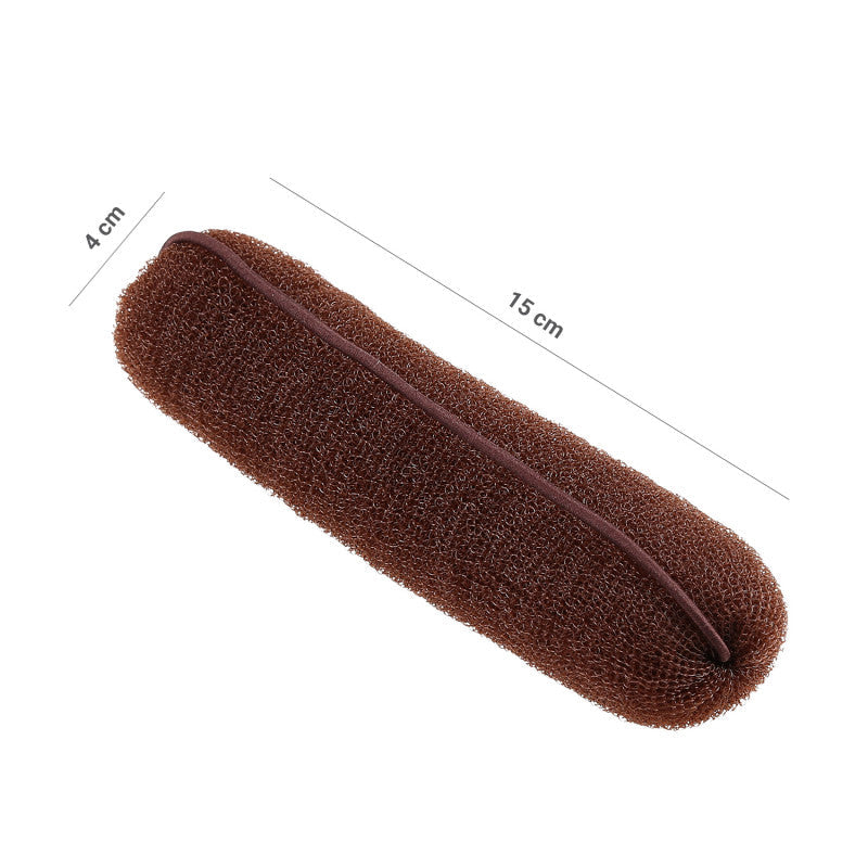 LUSSONI Chouchou à Chignon avec elastique, Marron, 150 mm #3