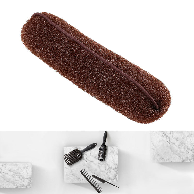 LUSSONI Chouchou à Chignon avec elastique, Marron, 150 mm #4