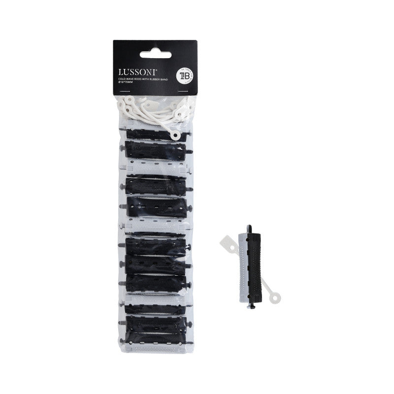 LUSSONI Kaltwellenstäbe mit Gummiband, Ø16x70mm, 12 Stück
