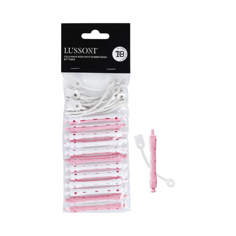 LUSSONI Kaltwellenstäbe mit Gummiband, Ø7x70mm, 12 Stück