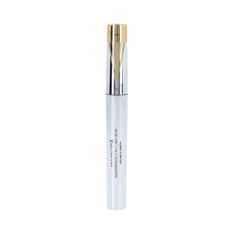 MAX FACTOR MASTERPIECE 2IN1 WOW BLACK BROWN 02 Wydłużający i nadający objętość tusz do rzęs czarny brąz 7 ml