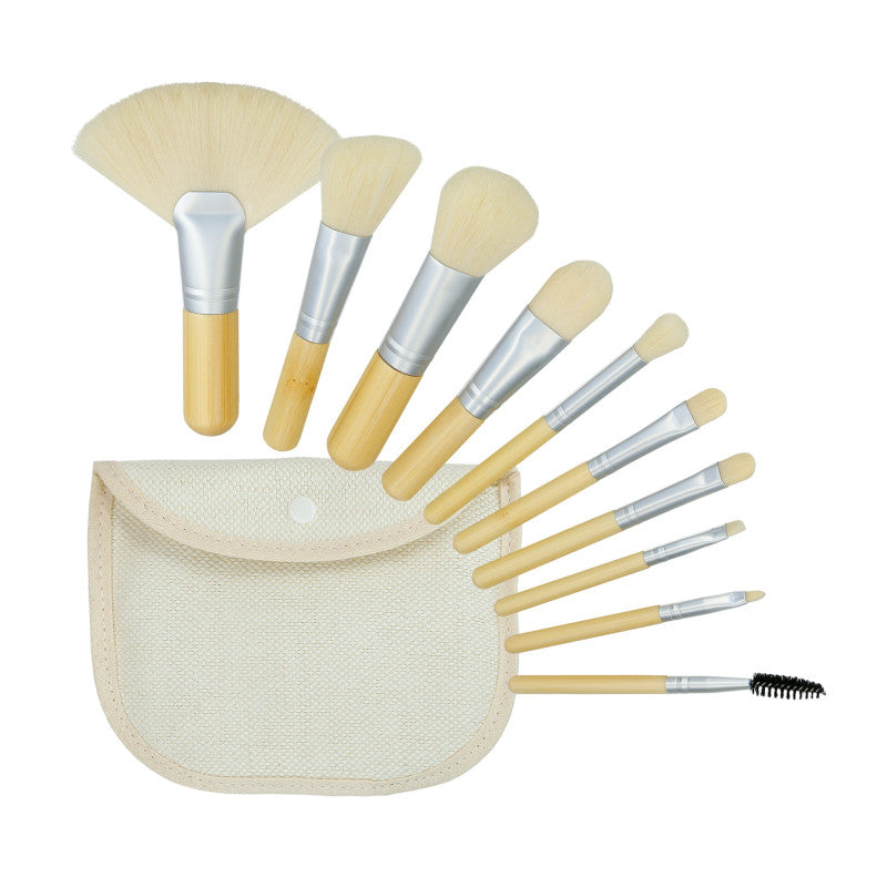 MIMO 10 Stück Make-up Pinsel Set, Bambus