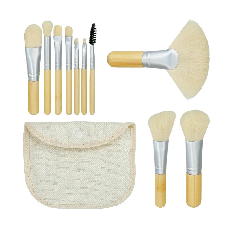 MIMO 10 Stück Make-up Pinsel Set, Bambus #2