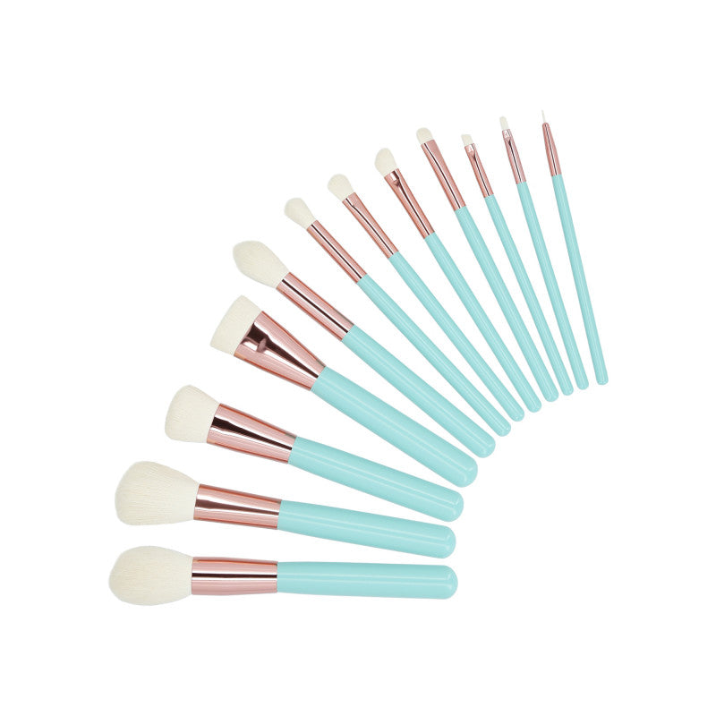 MIMO 12 stck Makeup Pinsel-Set mit Etui, Turkis #3