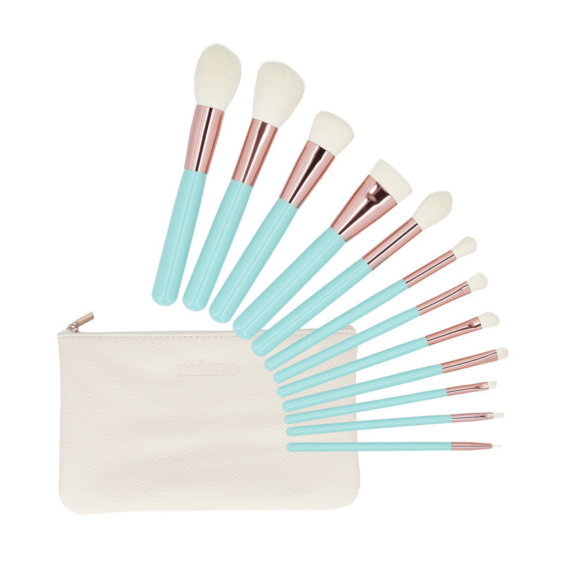 MIMO 12 stck Makeup Pinsel-Set mit Etui, Turkis
