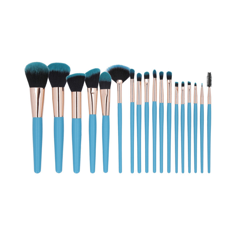 MIMO Set de 18 pinceaux à maquillage, Bleu