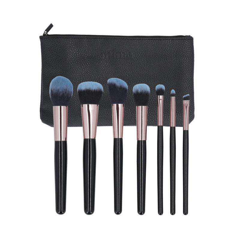 MIMO 7 stck Makeup Pinsel-Set mit Etui, Black #4