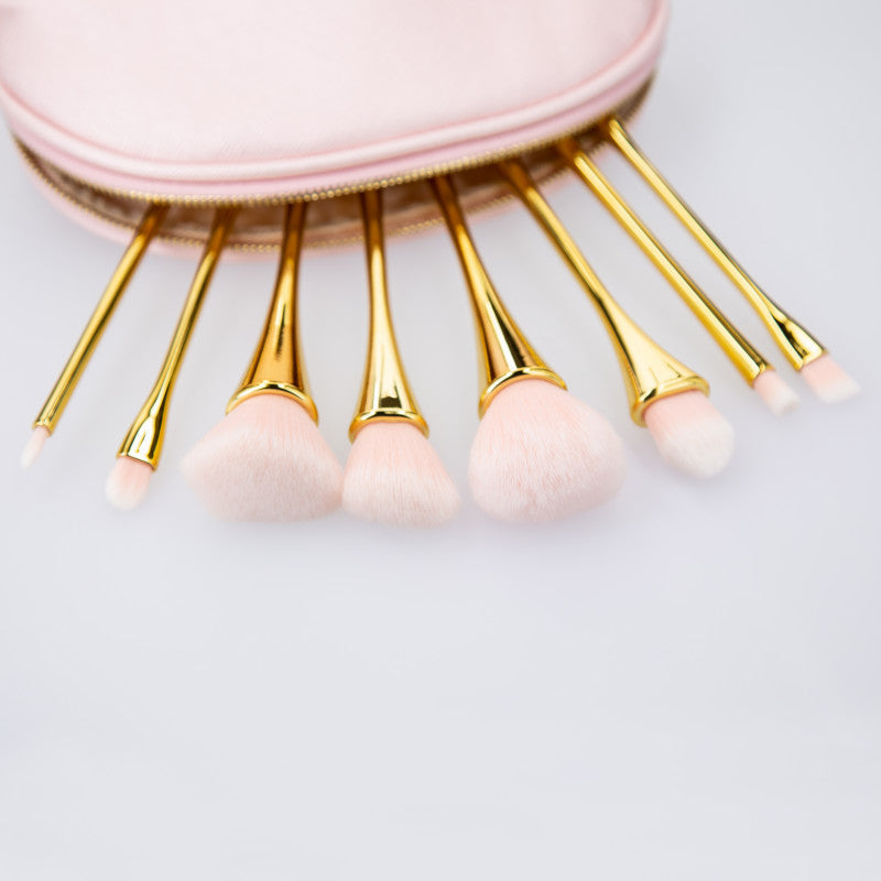 MIMO Zestaw 8 pędzli do makijażu, Złoty #3
