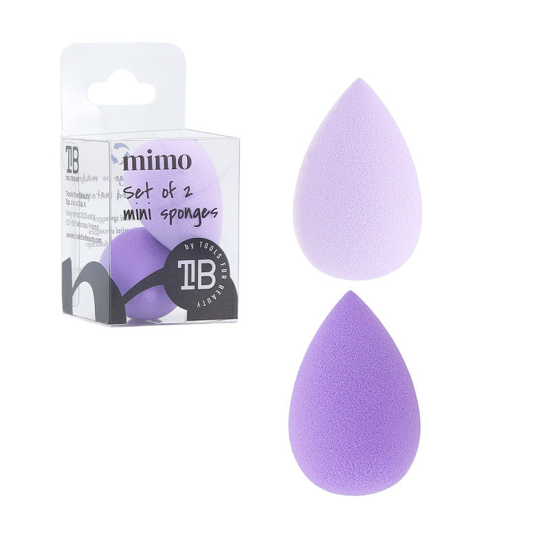 MIMO Set Mini Spugne Makeup A Goccia, 2 Pezzi, Viola