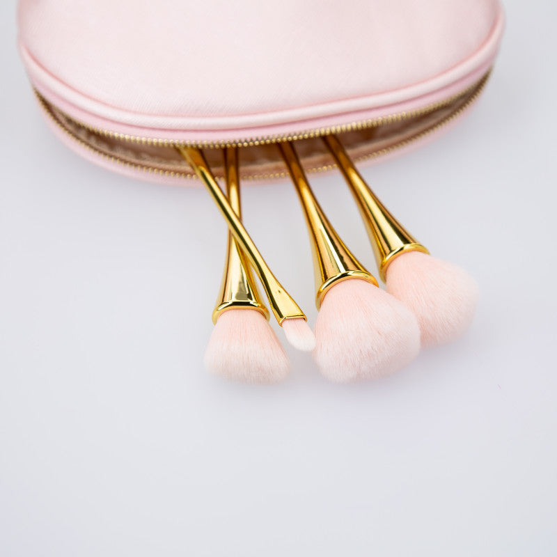 MIMO Zestaw 4 pędzli do makijażu, Złoty #3