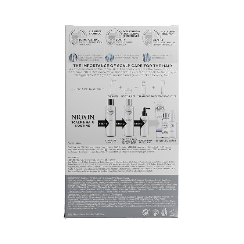 NIOXIN 3D CARE SYSTEM 1 Set šampon 150 ml + kondicionér 150 ml + kúra 50 ml #2