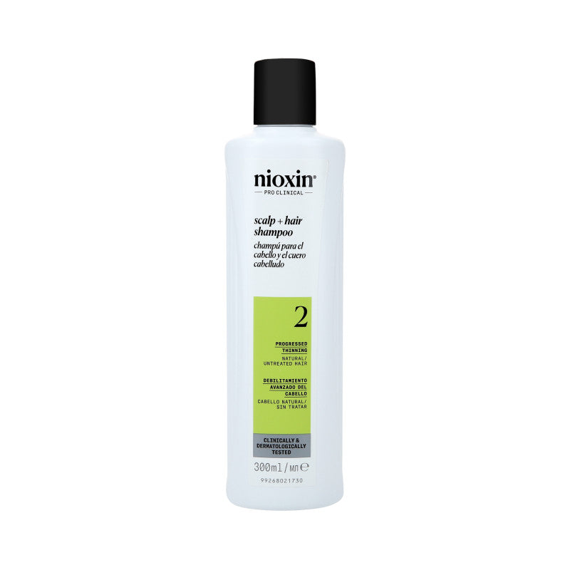 NIOXIN PRO CLINICAL 2 Posilující šampon pro přirozené a viditelné řídnoucí vlasy 300 ml