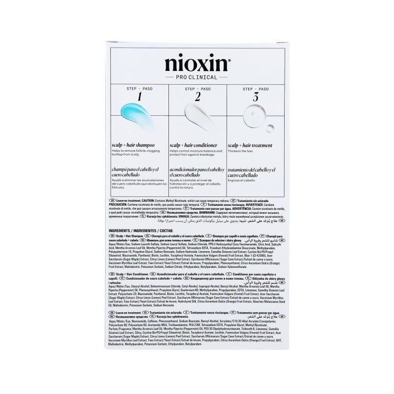 NIOXIN PRO CLINICAL 3 Coffret trois étapes pour cheveux colorés et légèrement clairsemés 2 x 150 ml + 50 ml #4