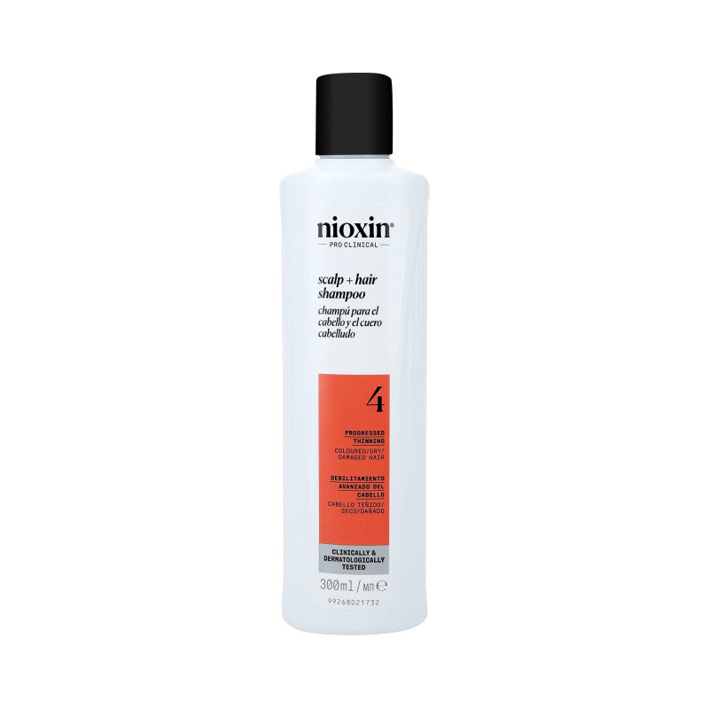 NIOXIN PRO CLINICAL 4 Posilující šampon pro barvené vlasy s progresivním řídnutím 300 ml