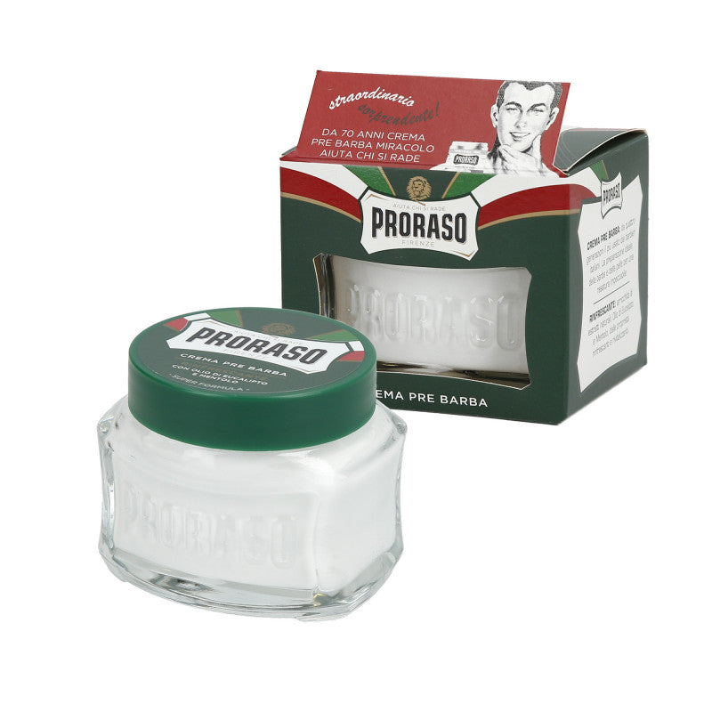 PRORASO GREEN Crème prérasage rafraîchissante 100ml