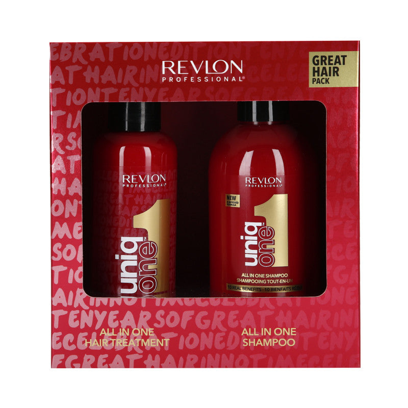 REVLON UNIQ ONE sada pro všechny typy vlasů maska ​​150 ml + šampon 230 ml