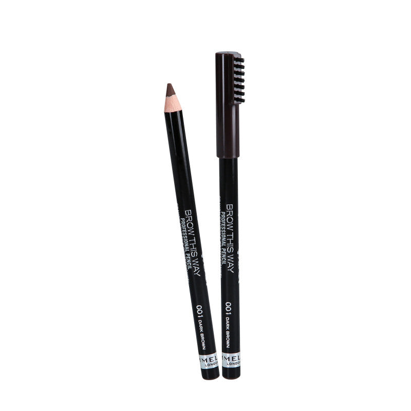 RIMMEL EYEBROW PENCIL Klasyczna kredka do brwi ze szczoteczką 001 Dark Brown 1,4 g