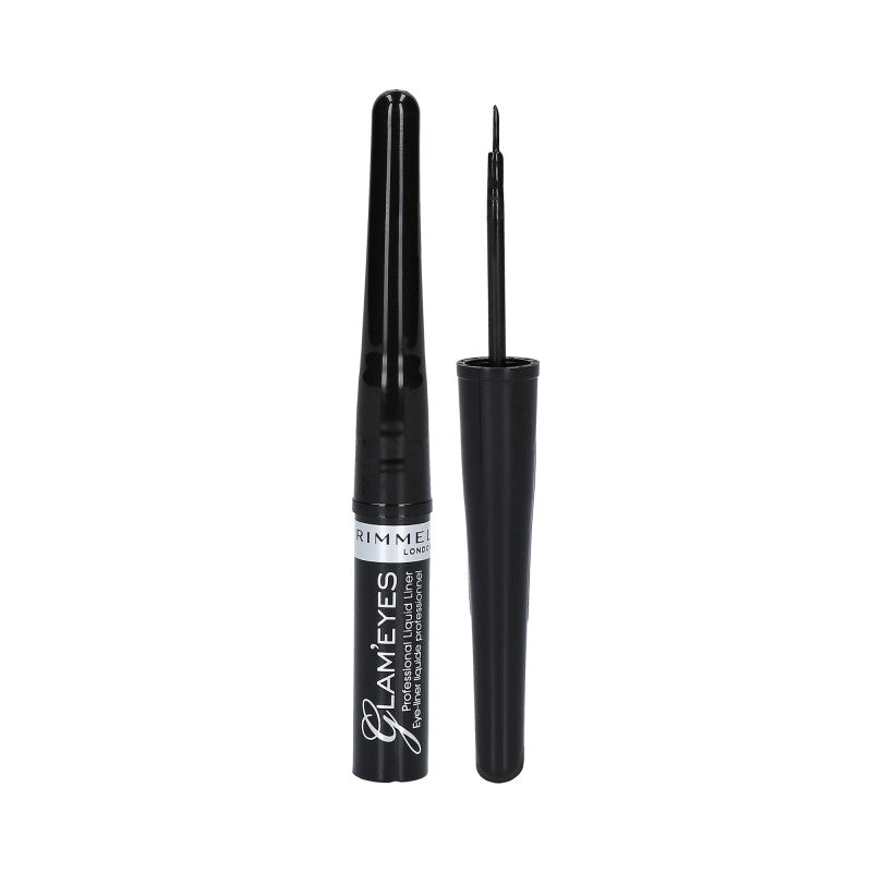 RIMMEL GLAM’EYES Eyeliner w płynie 001 Black Glamour 3,5 ml