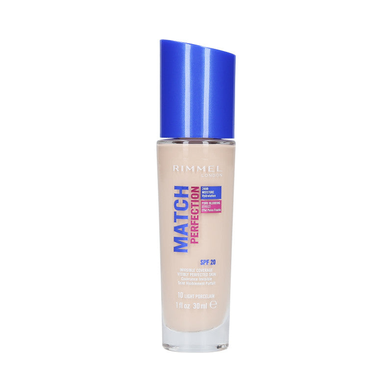 RIMMEL MATCH PERFECTION Podkład kryjący SPF20 010 Porcelain 30 ml